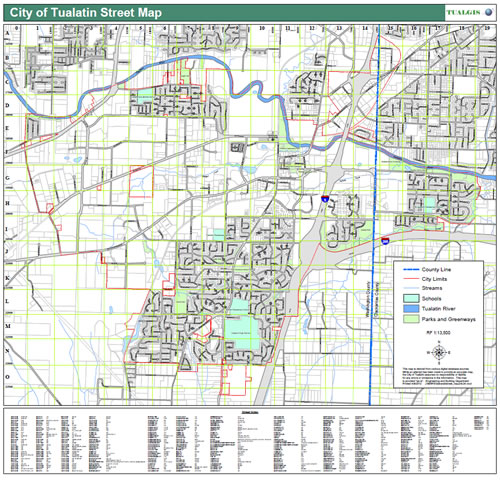 Tualatin Street Map Tualatin Street Map Image