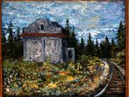 "Tonquin Station" by Kenneth Mitchell (oil on canvas) Tonquin Station