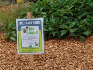 Bee habitat sign at Ibach Park Bee habitat sign at Ibach Park