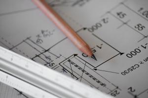 Construction Plans (photo by Sven Mieke) Pencil over paper and ruler