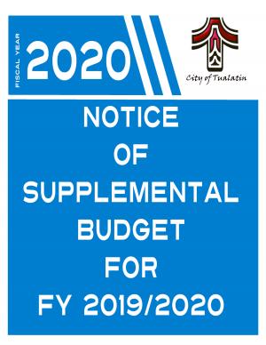 Notice of Supplemental Budget Notice of Supplemental Budget