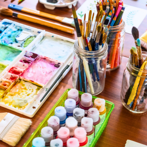 Photo of assorted art supplies.